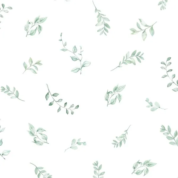 Folhinhas Verde — estampa do papel de parede