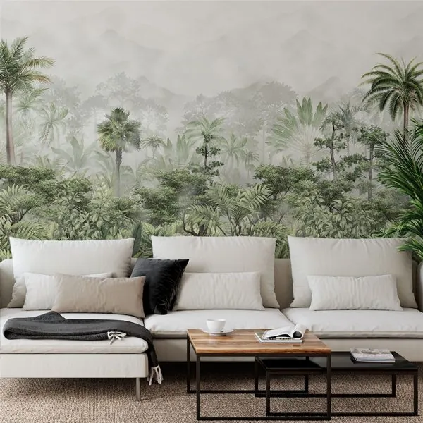 Mata Natural — ambiente com o papel de parede aplicado